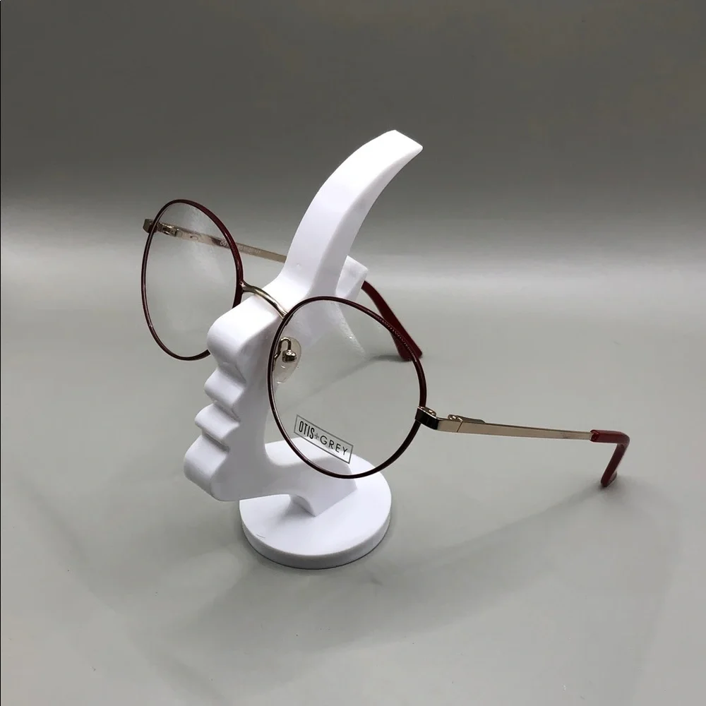 OTIS+GREY OG7016 Dark Red Gold Round Unisex Eyeglasses Demo Lens 51-20-140
